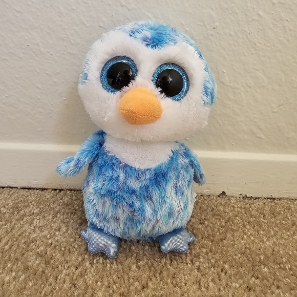 TY Beanie Boos the 6" ICE CUBE Penguin Blue Big Eyed Stuffed Plush Animal - Picture 1 of 7